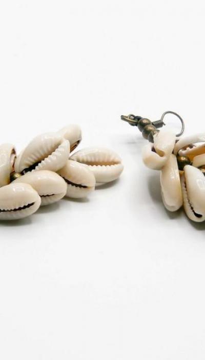 Boucles d’oreilles full cauris