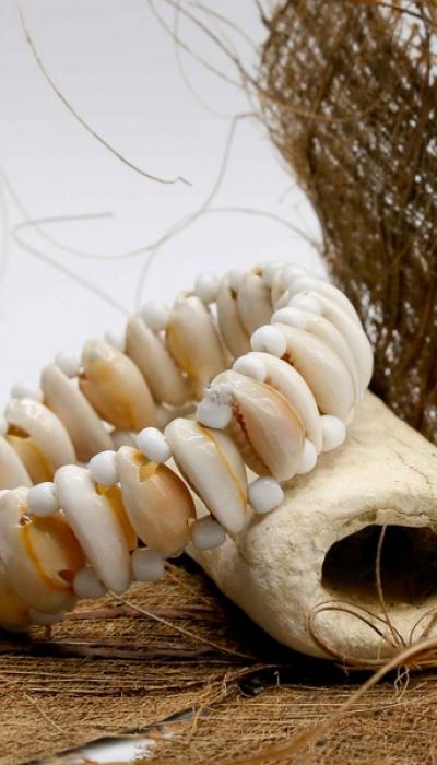 Bracelet perle rocailles et cauri